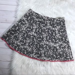 Club Monaco Tavie Gray floral cotton mini skirt
